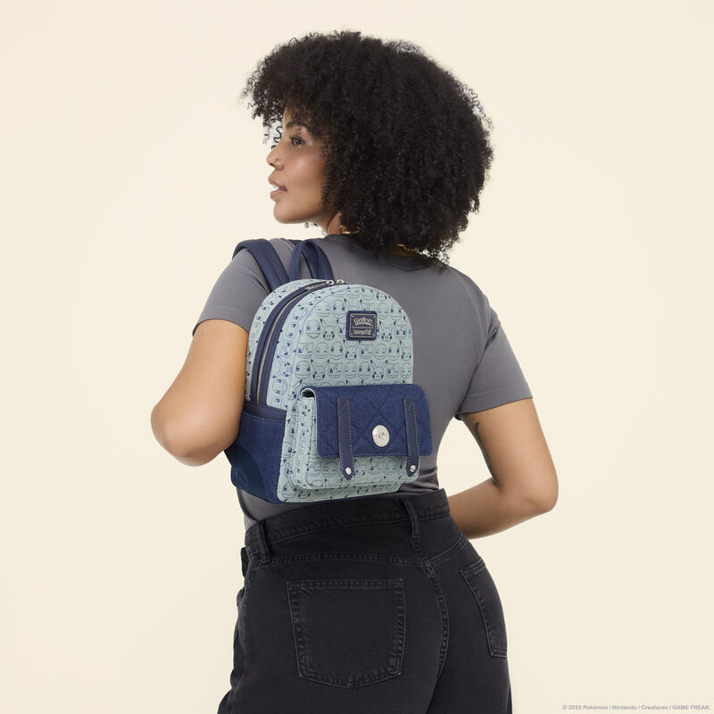 Pokémon Faux Denim All-Over Print Mini Backpack LFlifestyle1 view 2